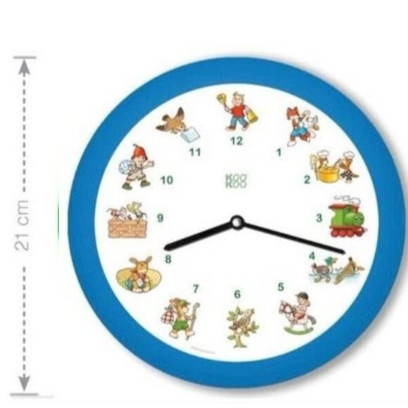 KOOKOO KinderLieder Blue, small wall clock, every hour sounds one of 12 songs - Picture 2 of 4